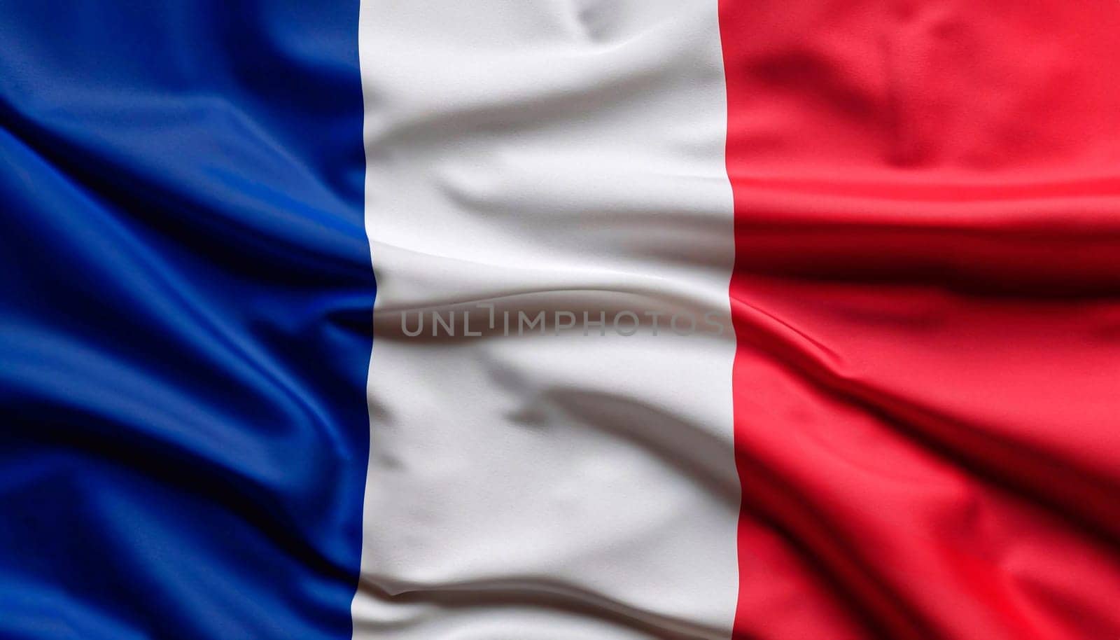 Waving national flag of France