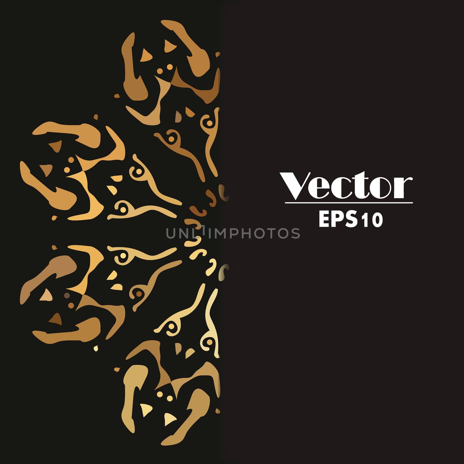 Decorative line art frames for design template. Elegant vector element for design in Eastern style, place for text. Golden outline floral border. Lace illustration for invitations and greeting cards