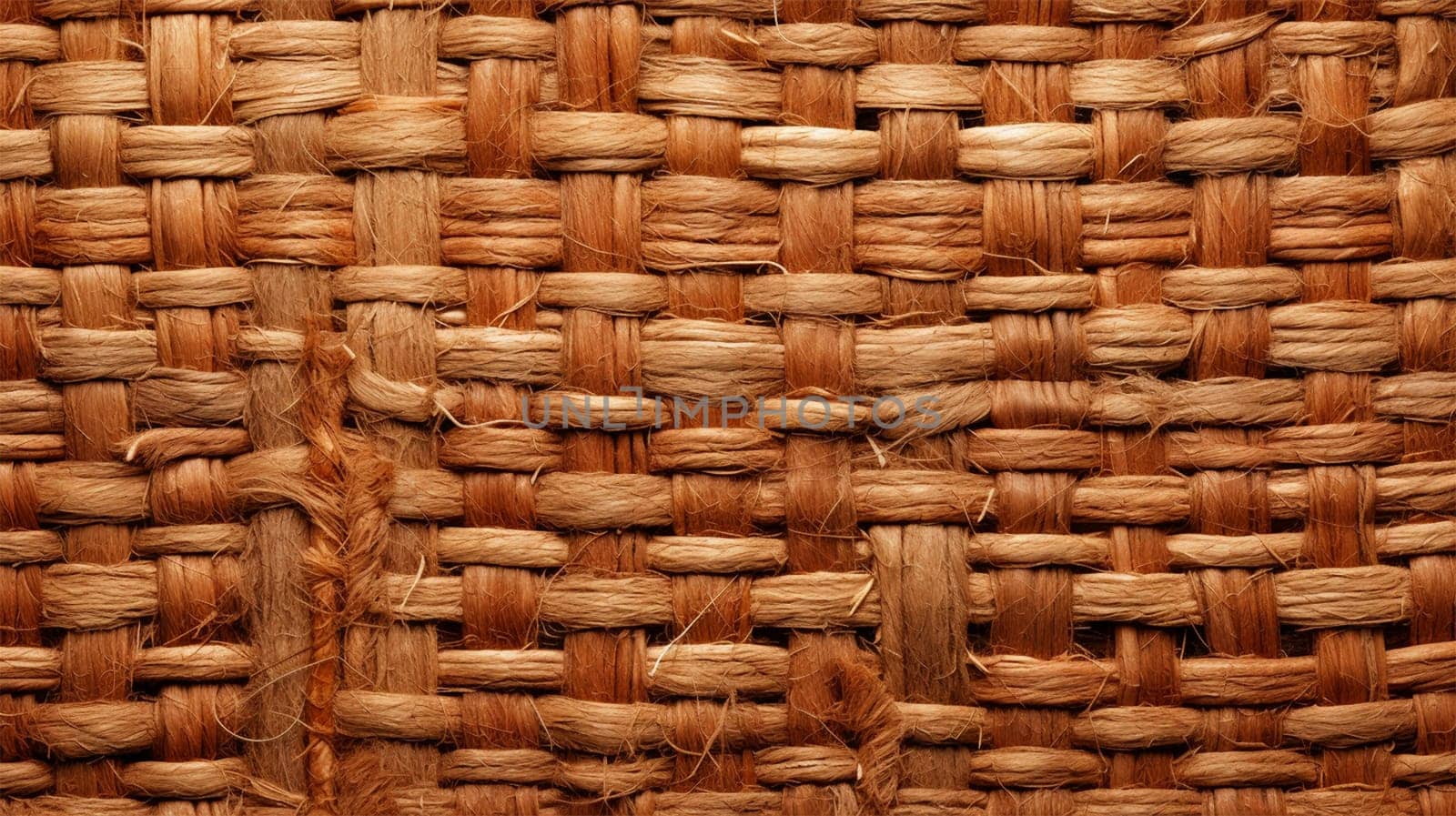 Natural texture of jute close-up, ecological background. Generative AI