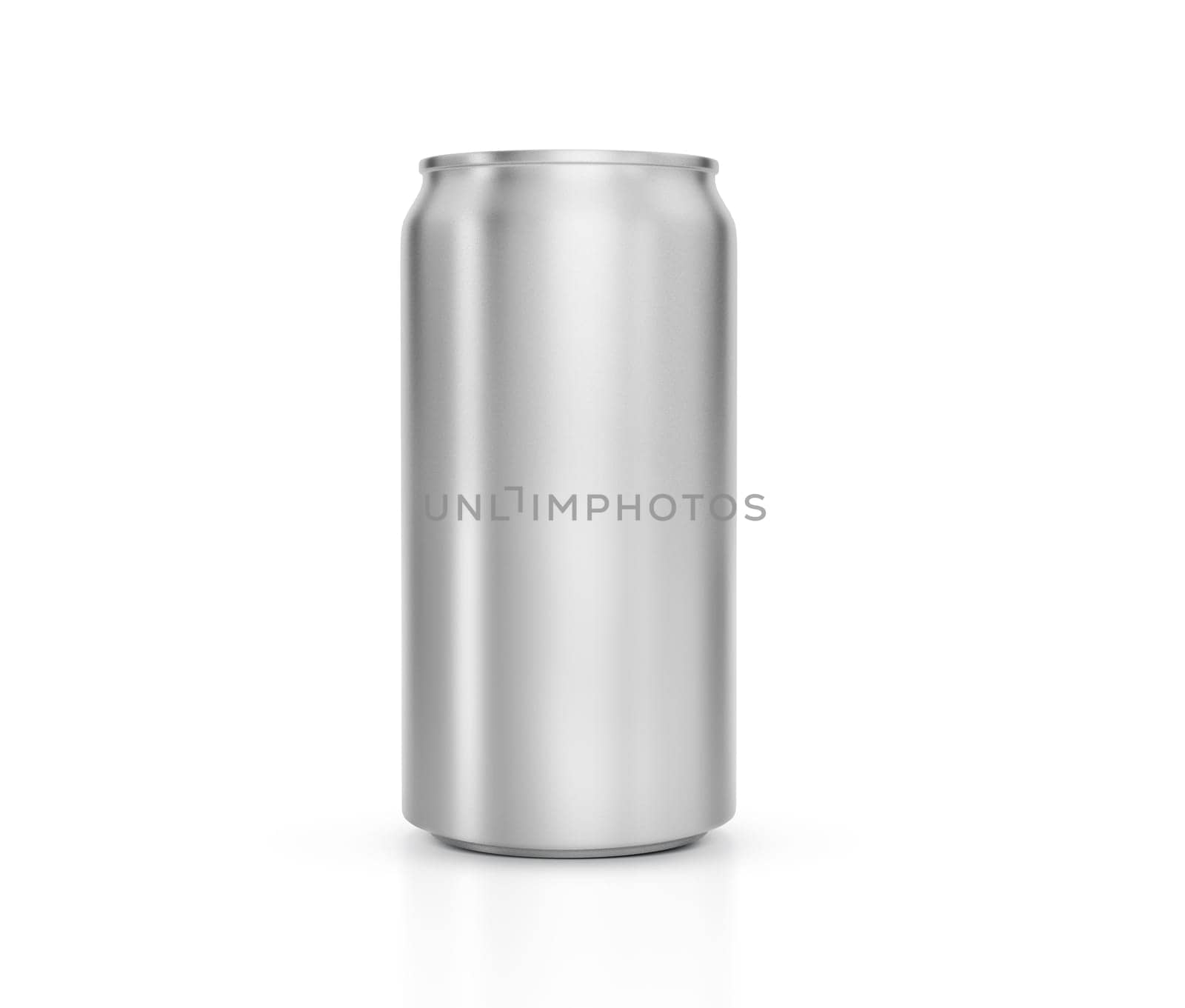 Aluminum can isolated on white background
