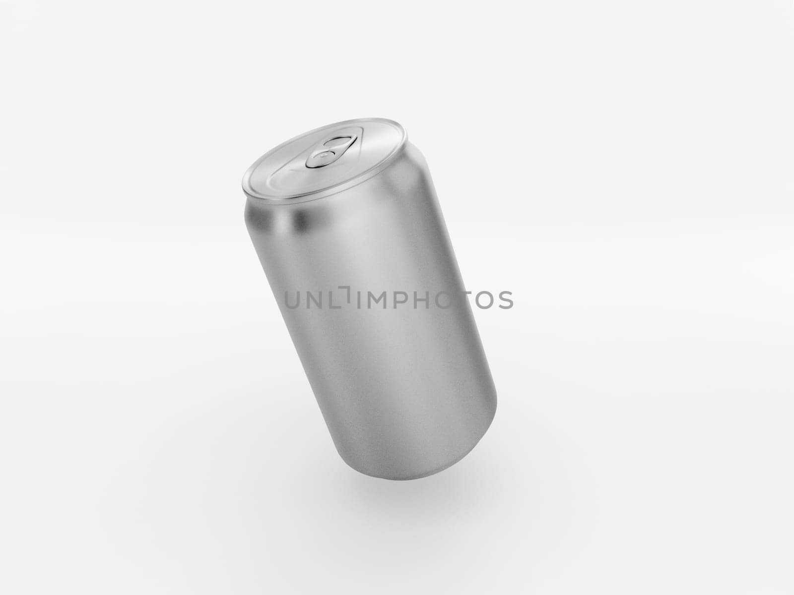 Aluminum can isolated on white background