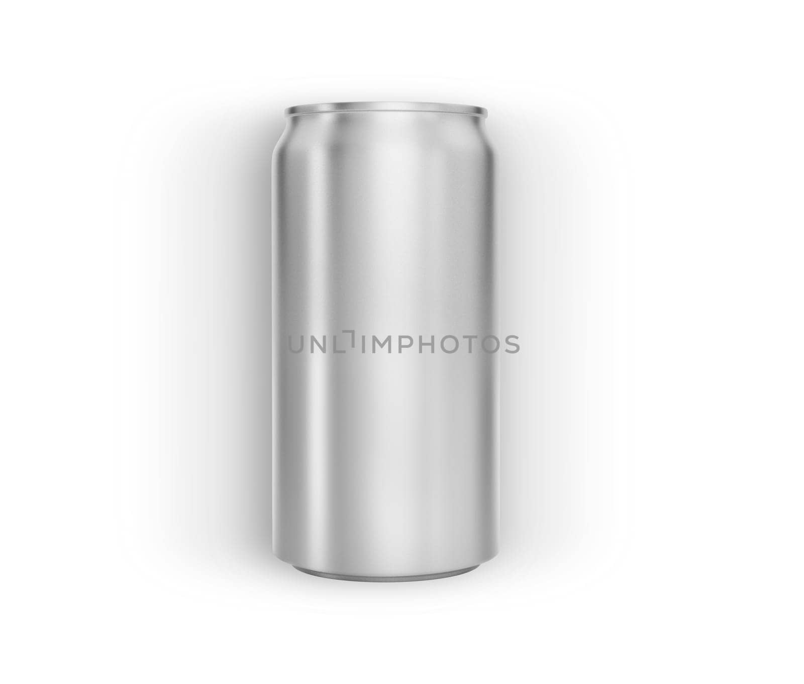Aluminum can isolated on white background
