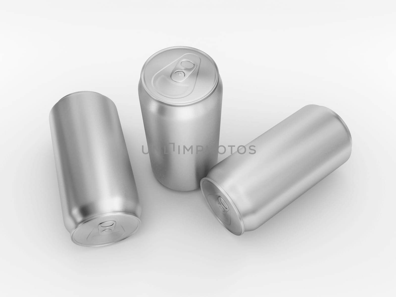 Aluminum can isolated on white background