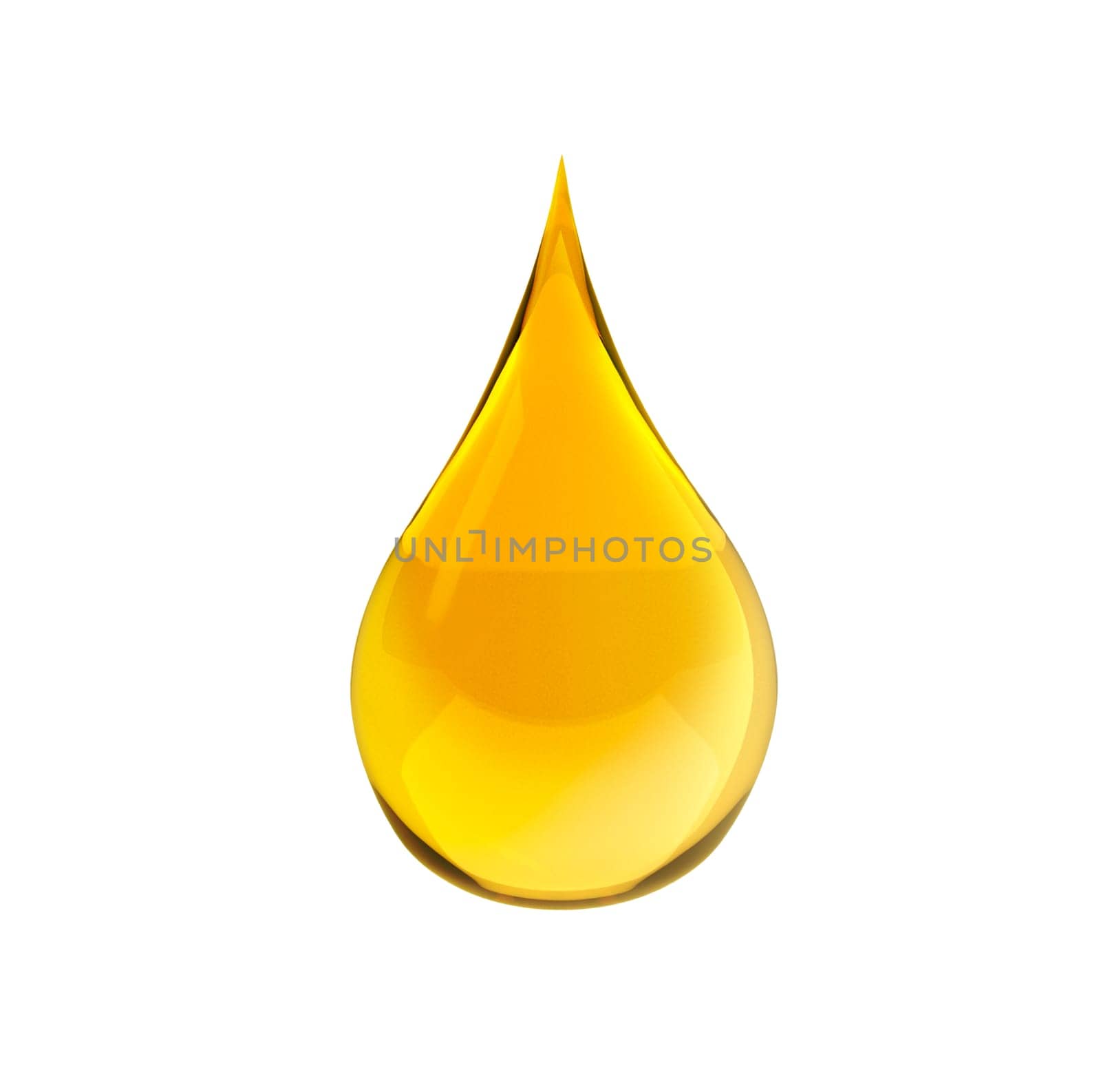 Oil drops isolated on white background
