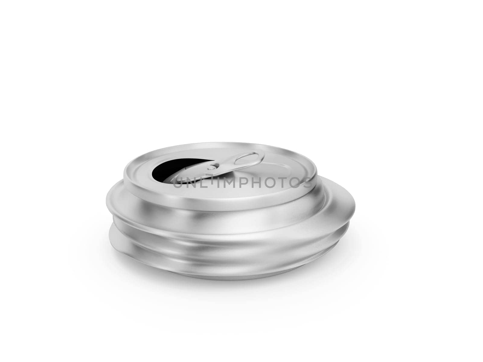 Compressed cans isolated on a white background