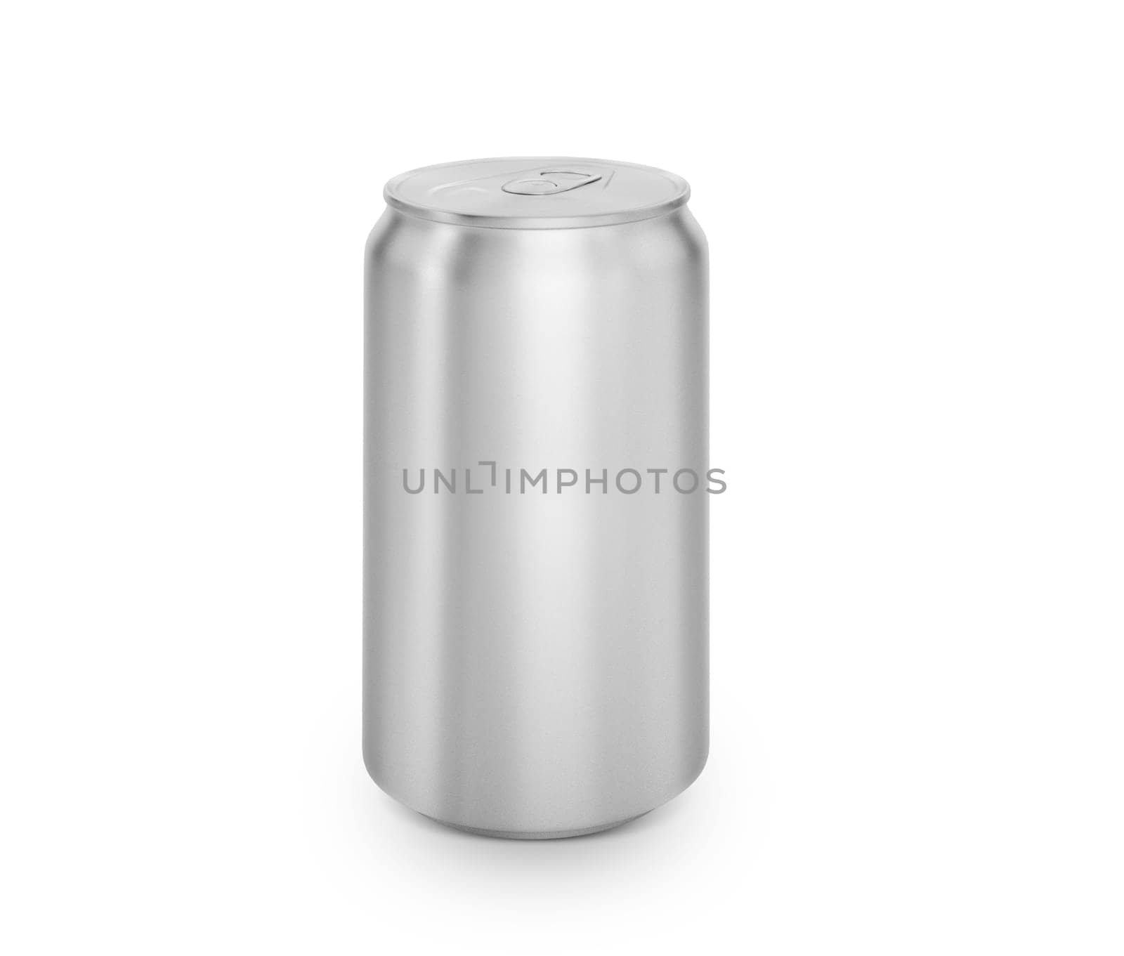 Aluminum can isolated on white background