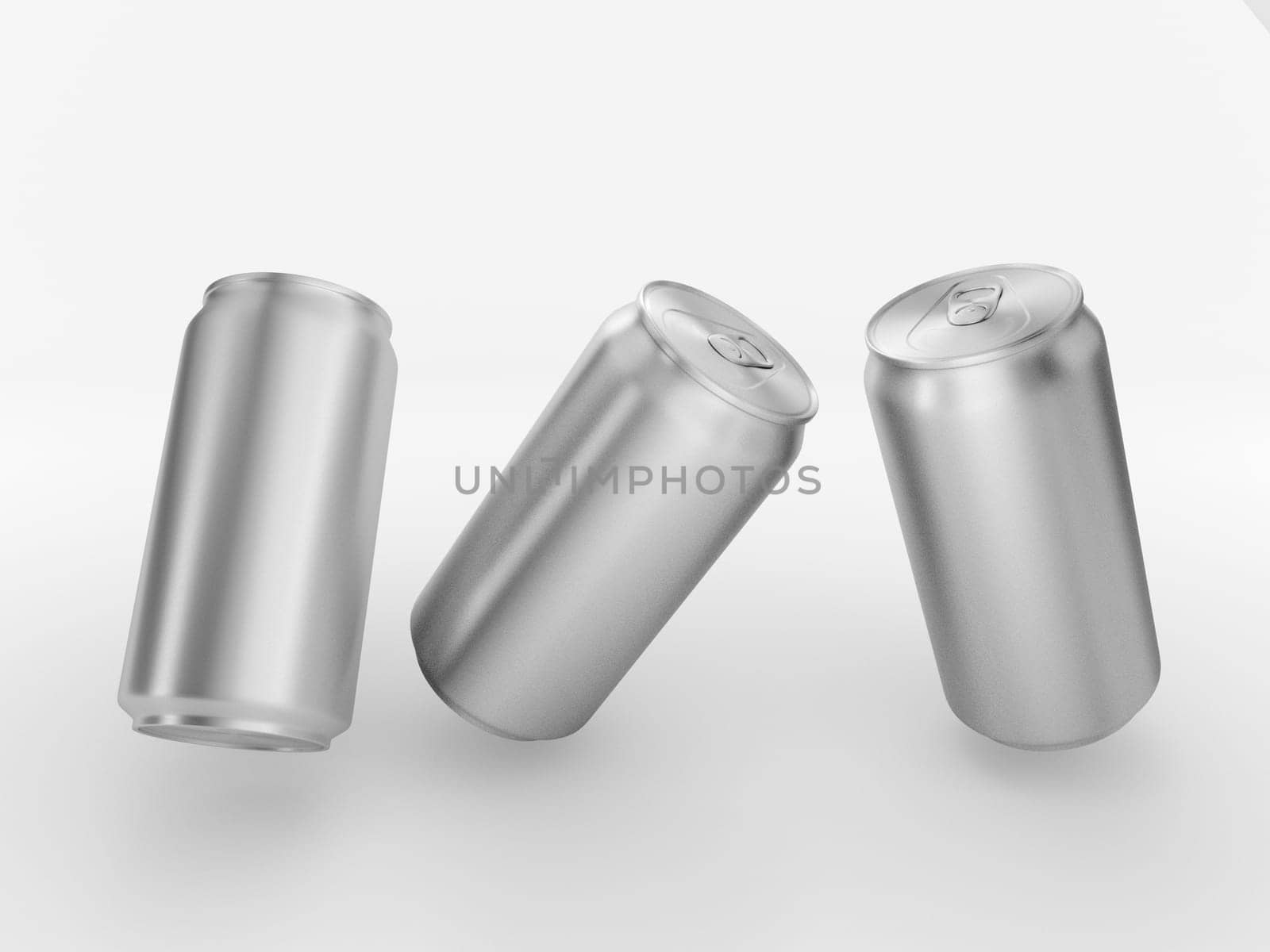Aluminum can isolated on white background