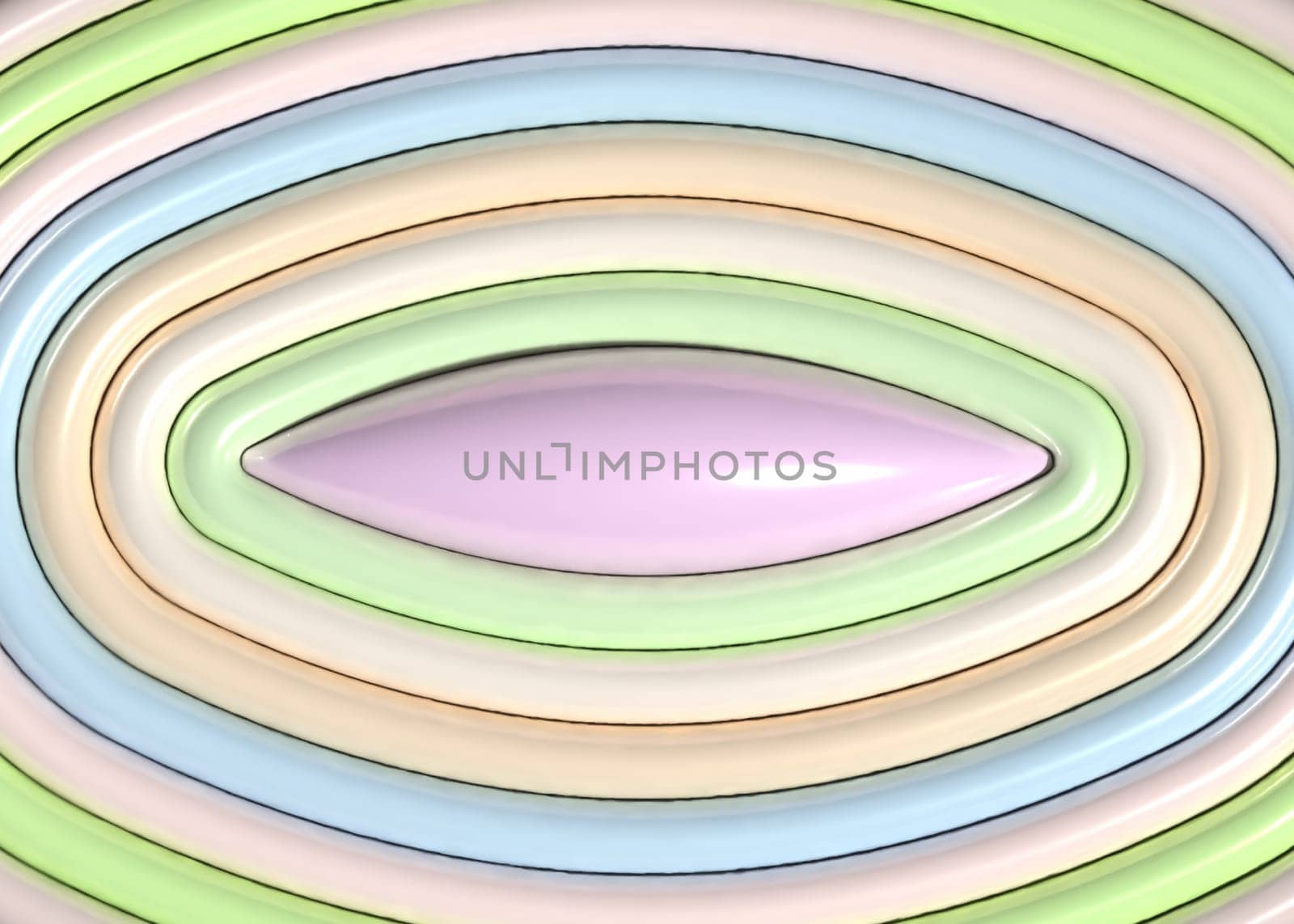 Abstract background with colorful circles, 3D rendering illustration
