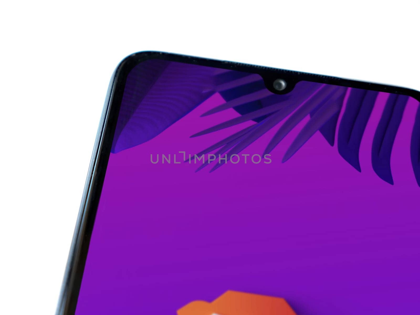 Lod, Israel - July 16,2023: Brave Private Browser app launch screen on smartphone on white background. Top view flat lay with copy space.