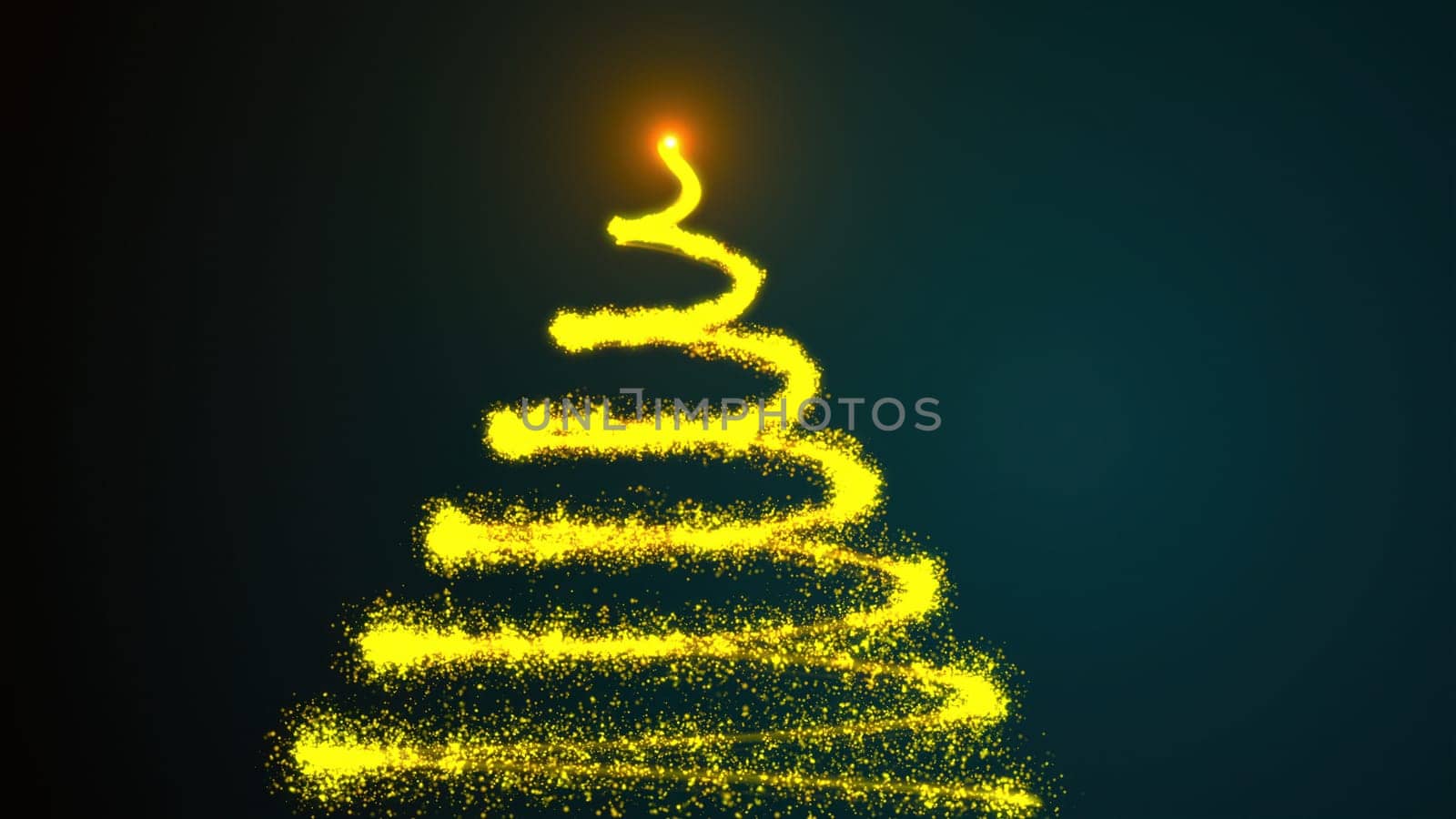 Particles Christmas Tree. Computer generated 3d render
