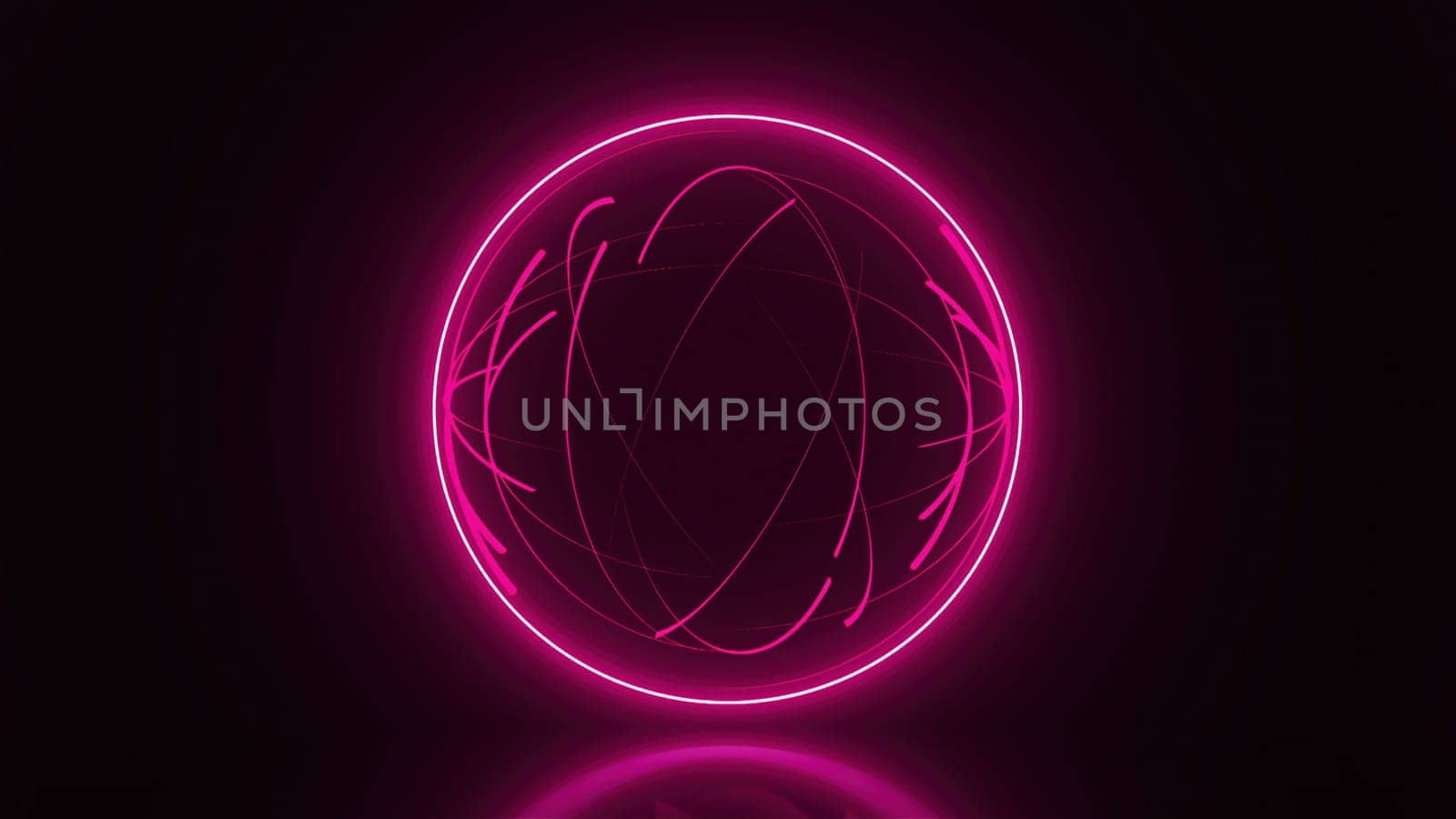 Magic lines sphere. Computer generated 3d render