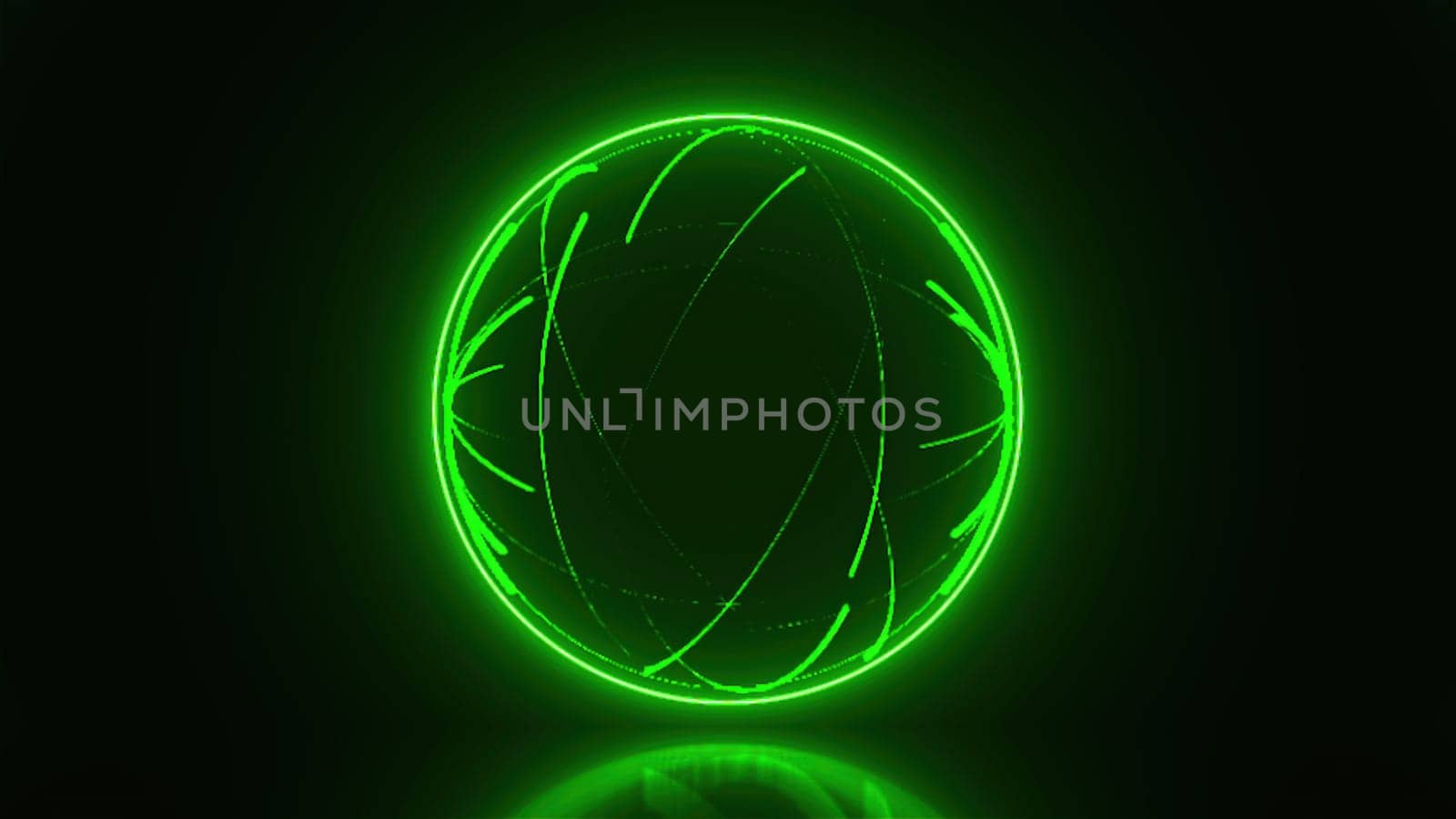 Magic lines sphere. Computer generated 3d render