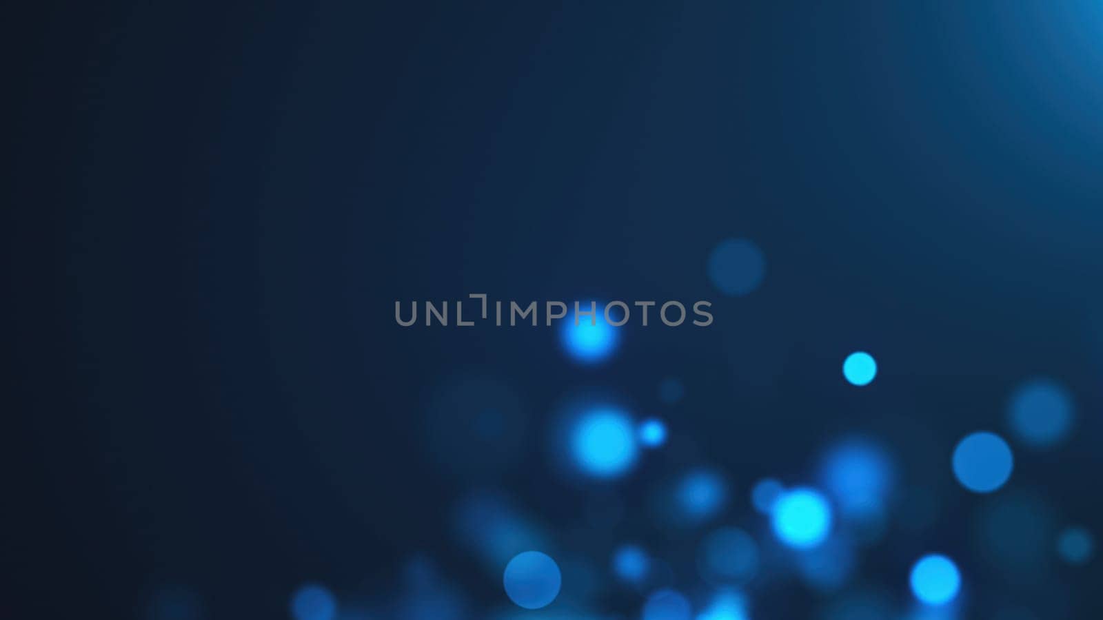 Blue bokeh particles. Computer generated 3d render