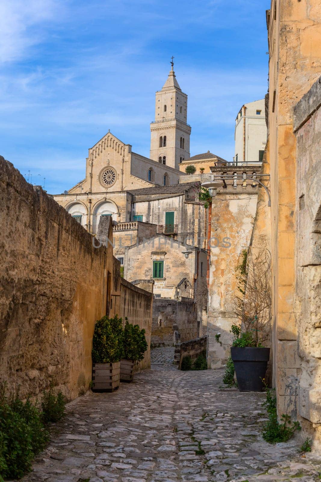 Old town of Matera (Sassi di Matera), Basilicata, southern Italy. Prehistoric cave dwellings