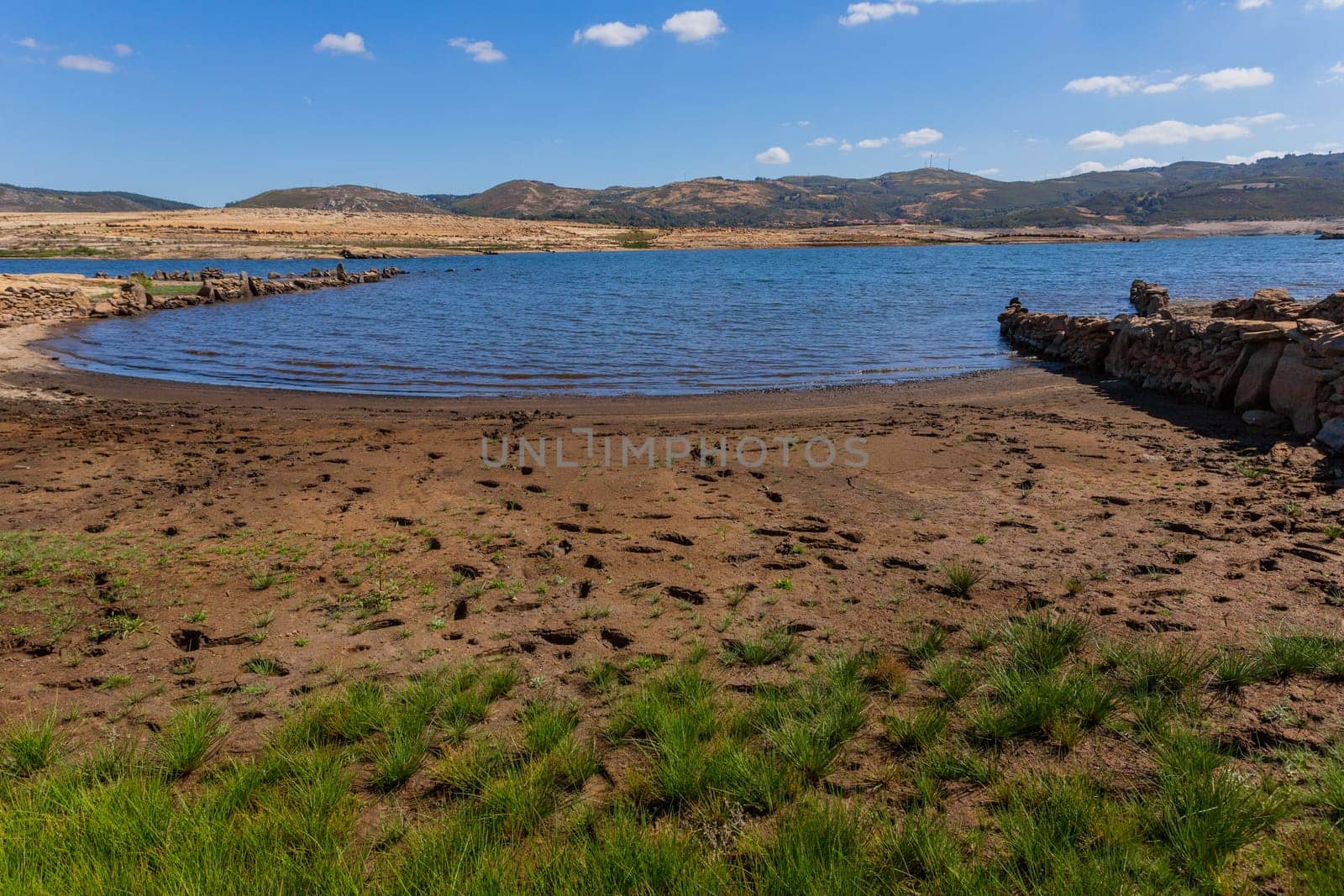 Artificial lake created by the Barragem do Alto Rabagao or Pisoes Dam, Montalegre, Portugal