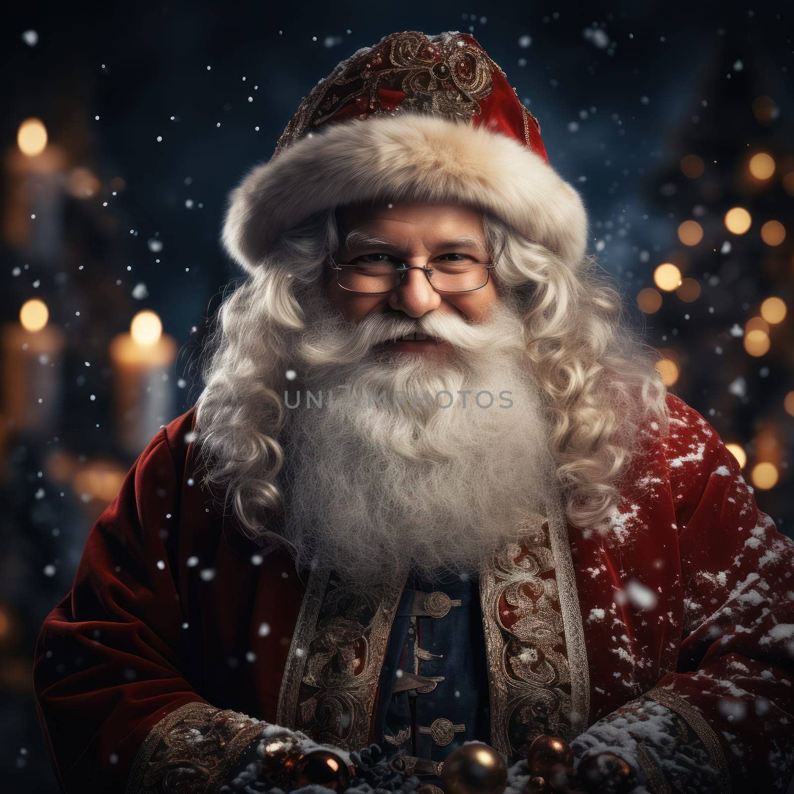 portraits of everything breaking in a suit with an ornament, the concept of holiday and Christmas. Generative AI