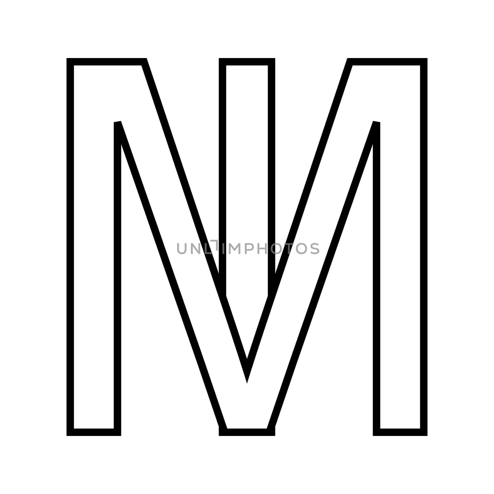 Logo sign mi im icon double letters logotype m i