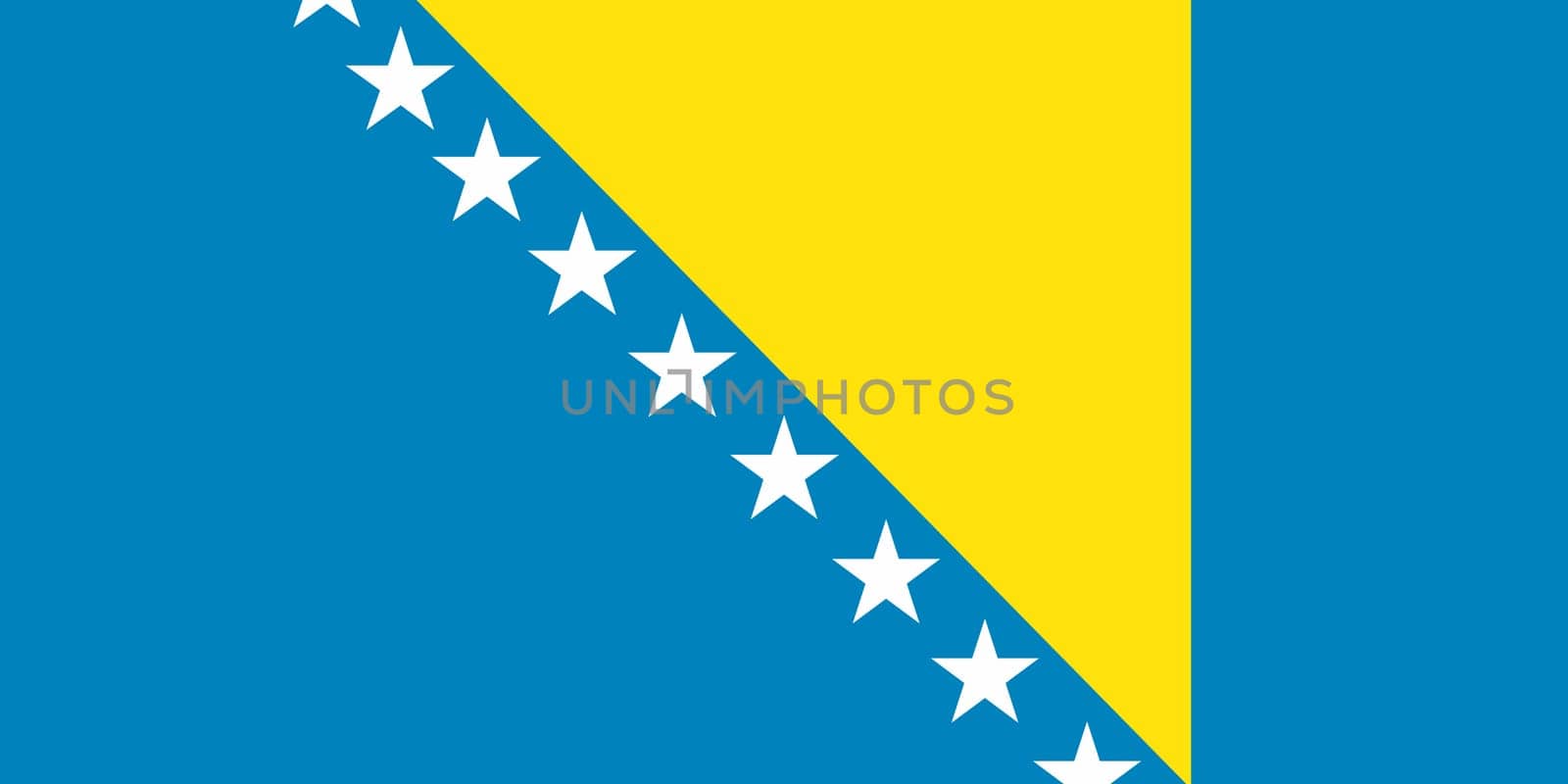 Flag of Bosnia and Herzegovina. Bosnia and Herzegovina national flag on texture. Fabric Texture. Balkan country