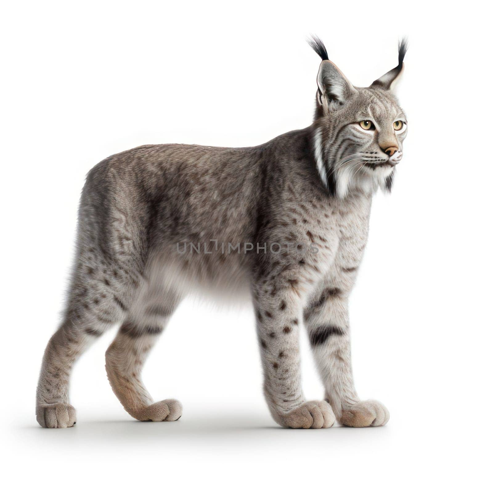 Lynx isolated on white AI generated image