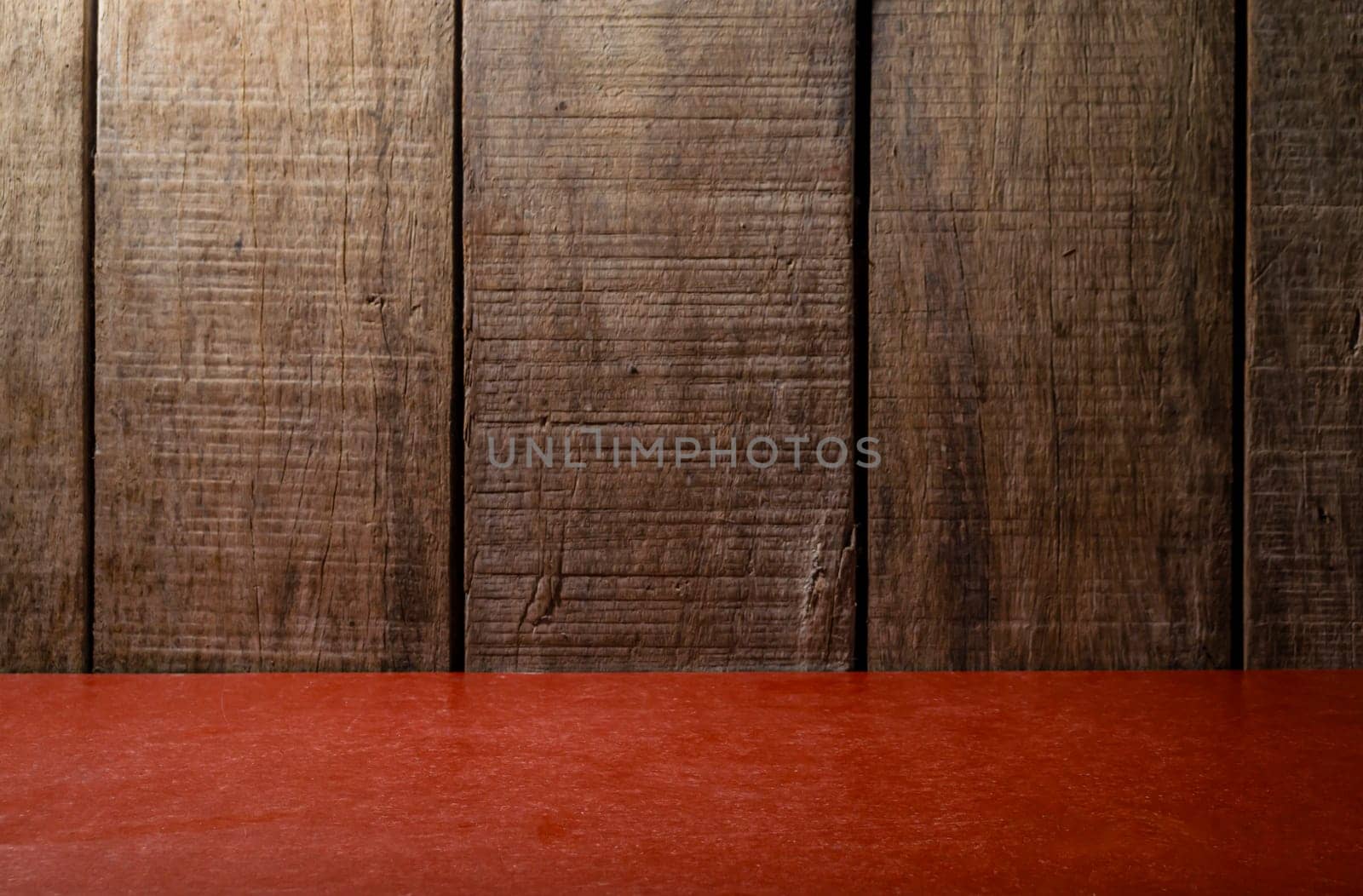 Empty wooden desk table and bag, Old brown dark wood wall texture and pattern background for design, Still life style, Wood texture, Wood background, wood pattern