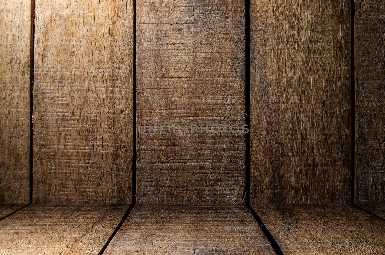 Empty wooden desk table and bag, Old brown dark wood wall texture and pattern background for design, Still life style, Wood texture, Wood background, wood pattern