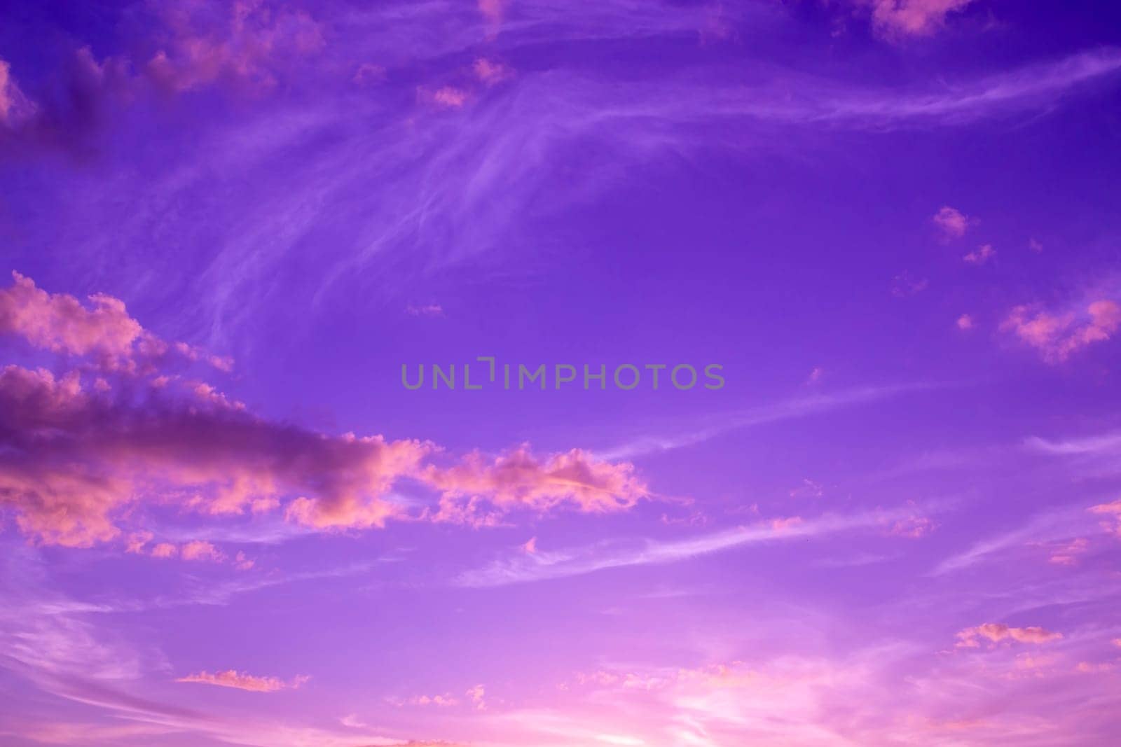 Abstract and pattern of cloud sky, Velvet violet, Velvet Purple, Trend color of the year background, Pattern of colorful cloud and sky sunset or sunrise: Dramatic sunset in twilight, Beautyful of sky