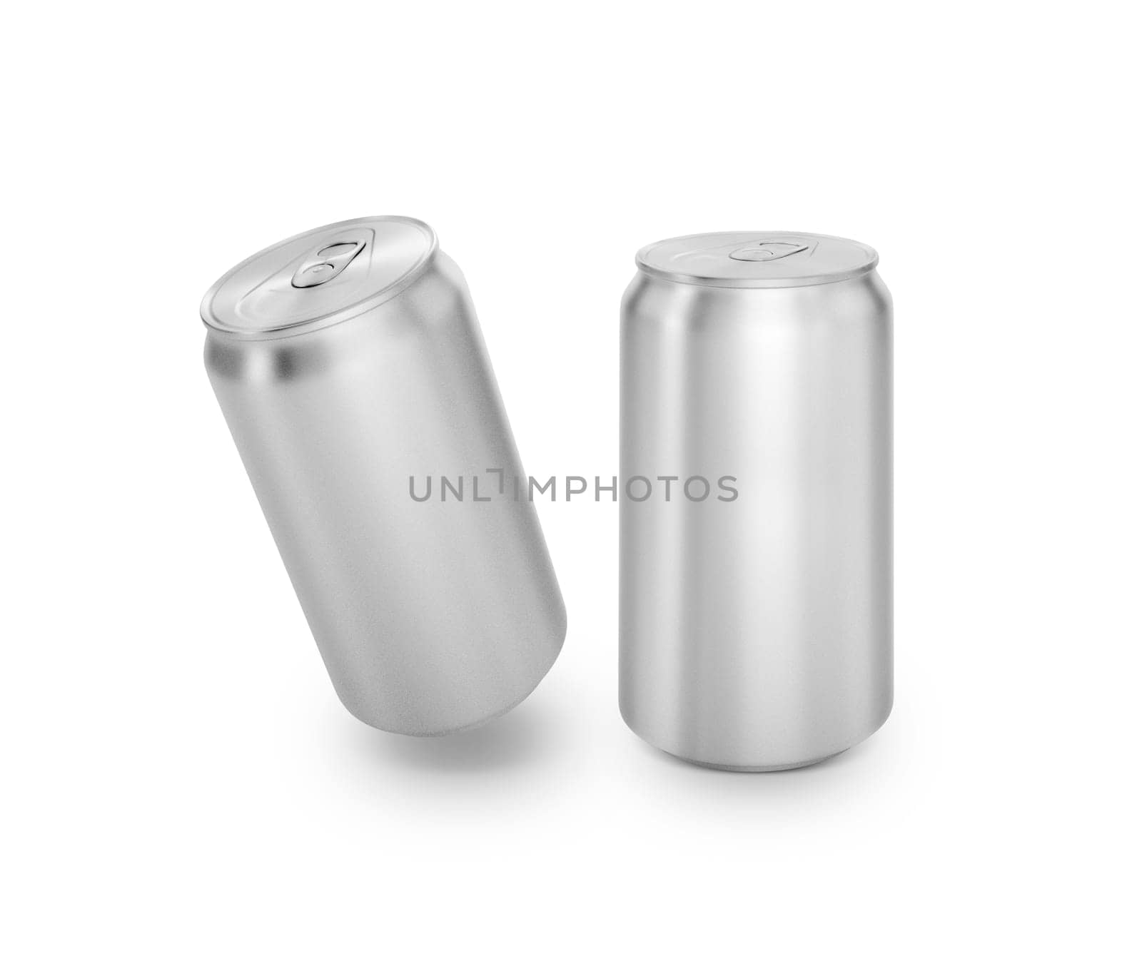 Aluminum can isolated on white background