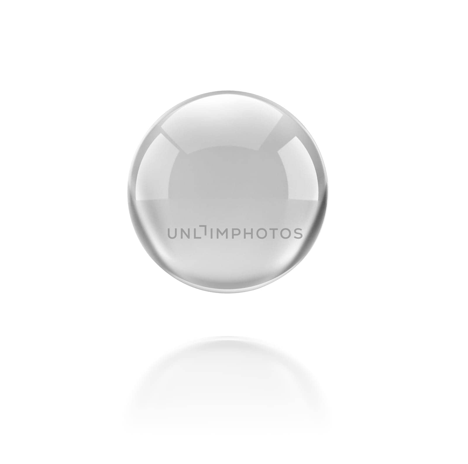 Sparkling clear water drops on a white background