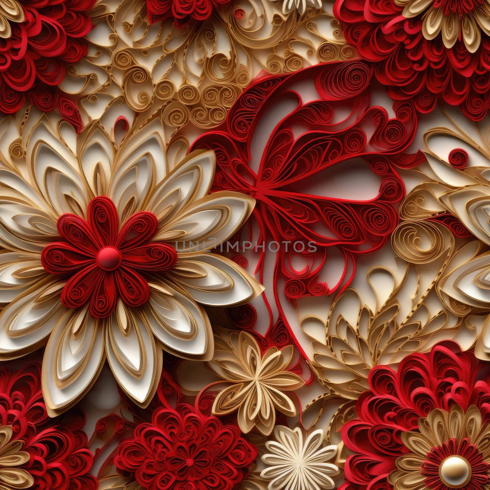 luxury christmas background, seamless tile, AI generated