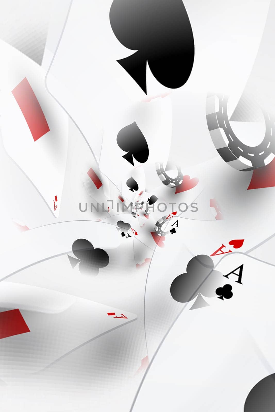 Illustration of a Background with Casino Elements. Concept of betting, gamble, game.
