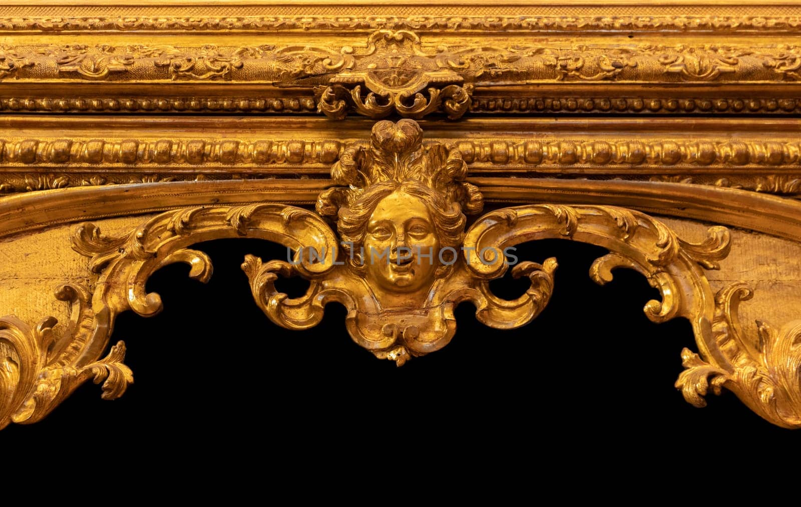 Antique baroque frame decoration with blank empty copy space - picture