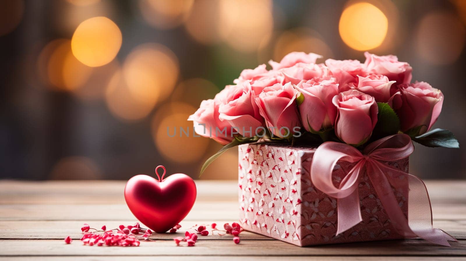Faith, hope, love and Valentine's Day background. AI generativ.