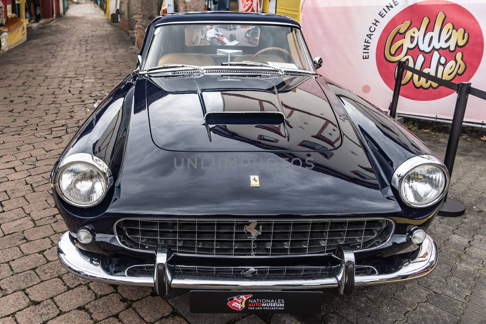 WETTENBERG, HESSE, GERMANY - 07 - 28 - 2023: Ferrari 250 GT Cabriolet Pinin Farina at a traditional car show in Krofdorf-Gleiberg near Giessen in Hesse.