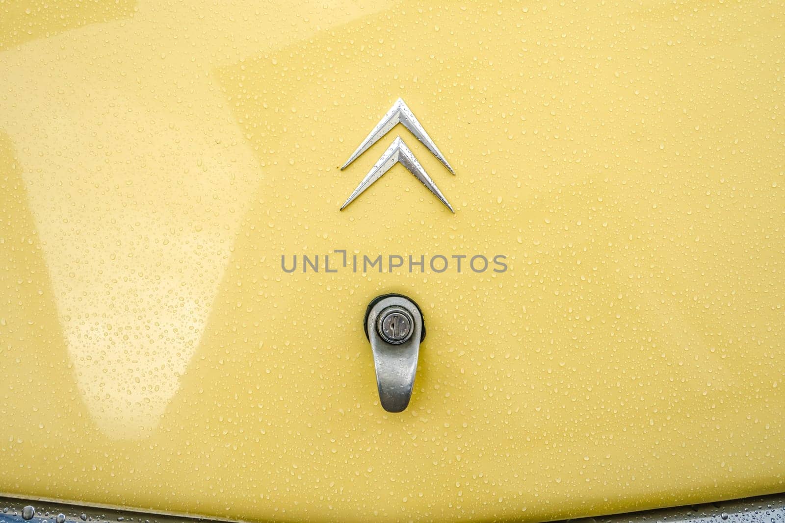 Citroën DS ID 19 logo on traditional Car Show Golden Oldies in Krofdorf-Gleiberg near Giessen, hesse.