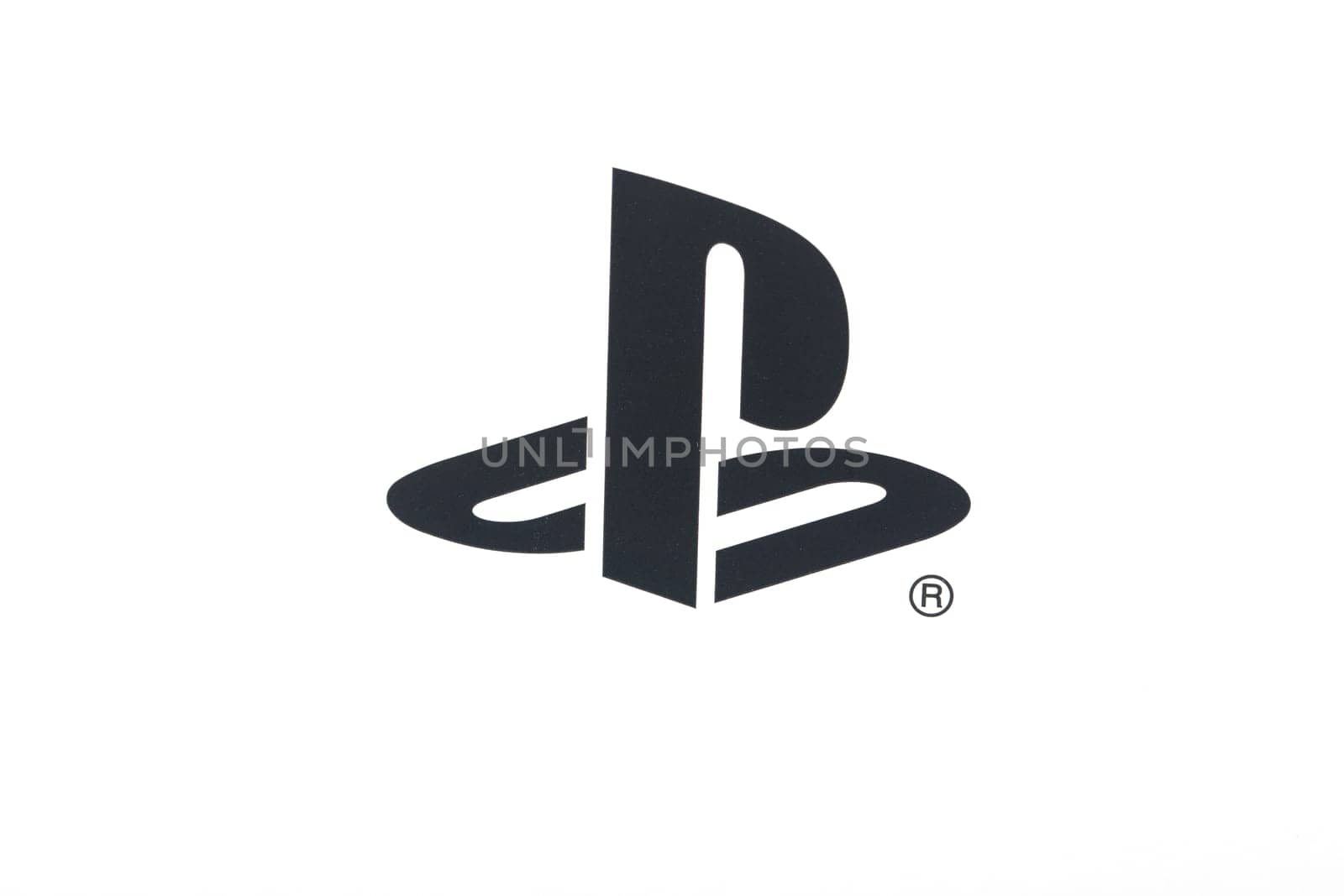 HUETTENBERG, HESSE/GERMANY - 8-04-2023: Sony Playstation 5 Play Logo with trademark sign over white background.