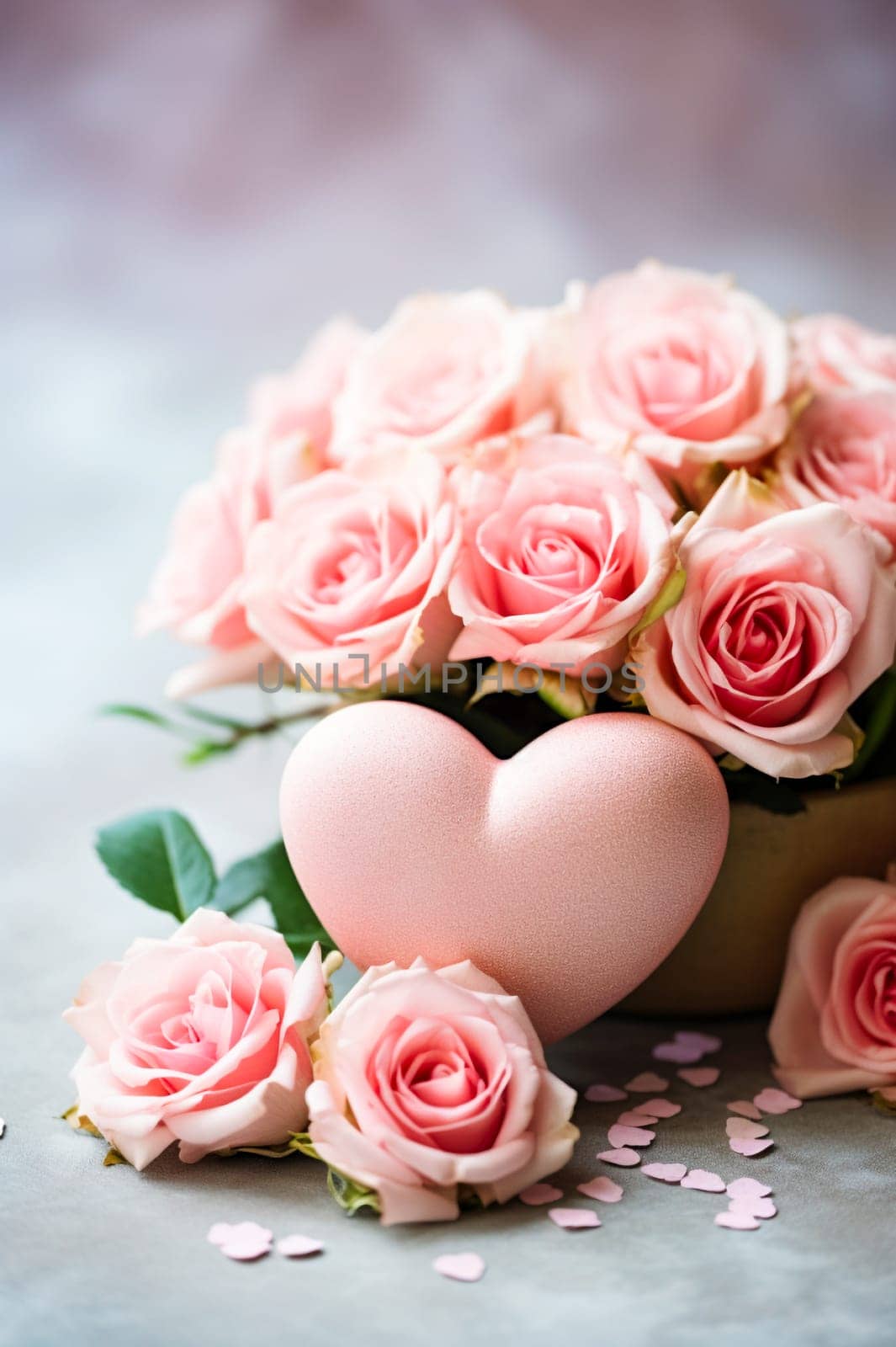 Faith, hope, love and Valentine's Day background. AI generativ.