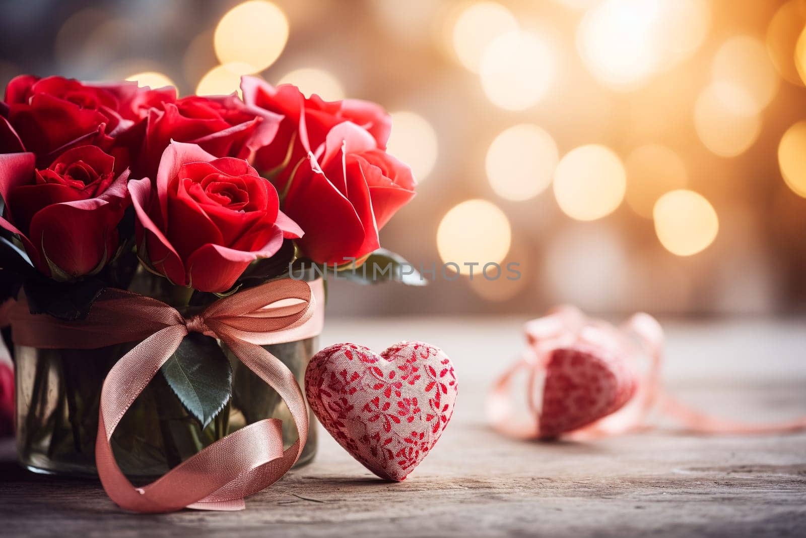 Faith, hope, love and Valentine's Day background. AI generativ.