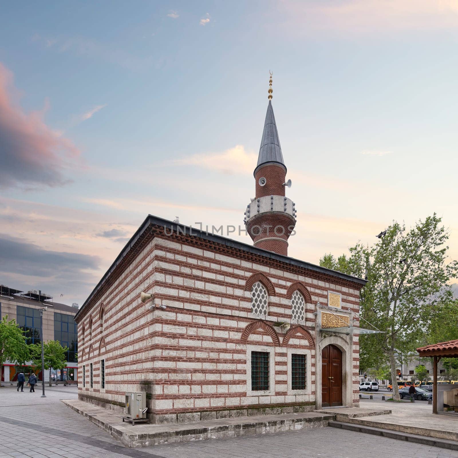 Early morning shot of Selman Aga Mosque, or Selman Aga Camii, an ottoman era historical mosque located in Mimar Sinan neighborhood, Uskudar district, Istanbul, Turkey