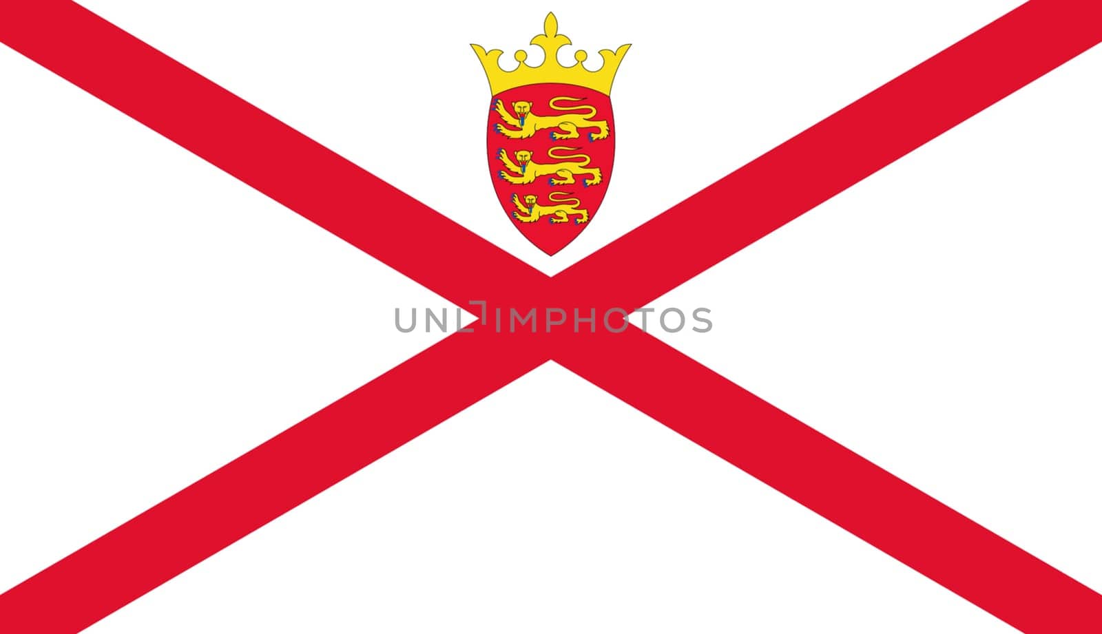 Flag of Jersey. Bailiwick of Jersey flag. Bailiwick of Jersey national flag on textured background. Island country. illustration of symbol