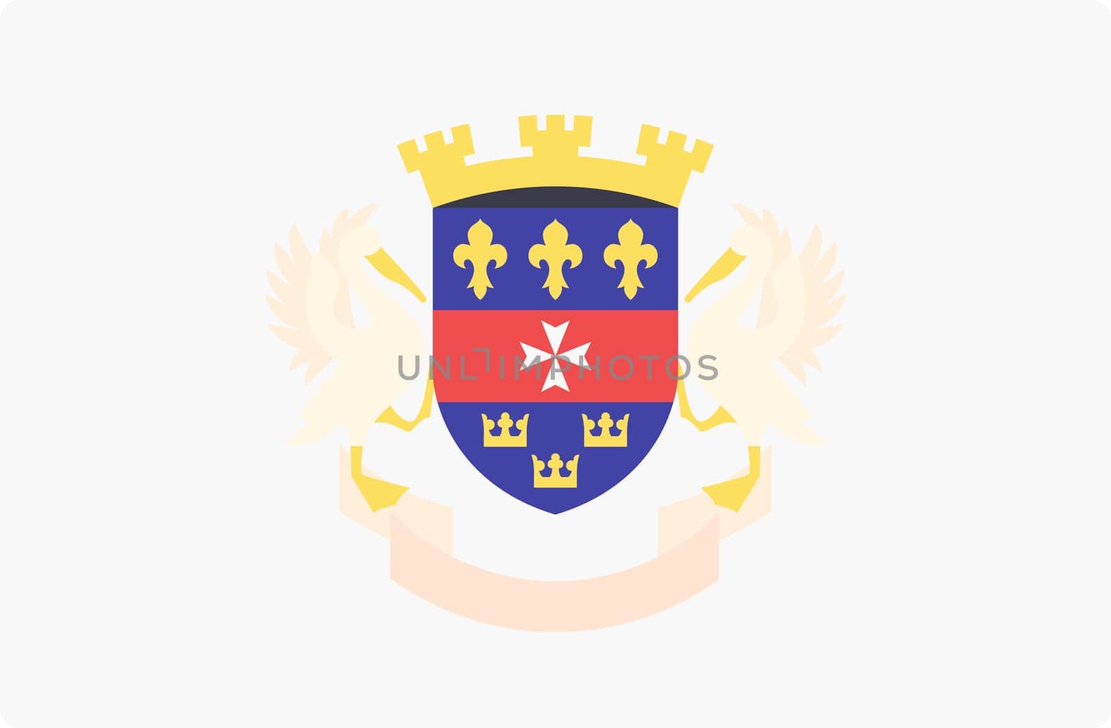 Flag of Collectivite territoriale de Saint Barthelemy. Saint Barthelemy flag. National symbol of Saint Barthelemy. Island country