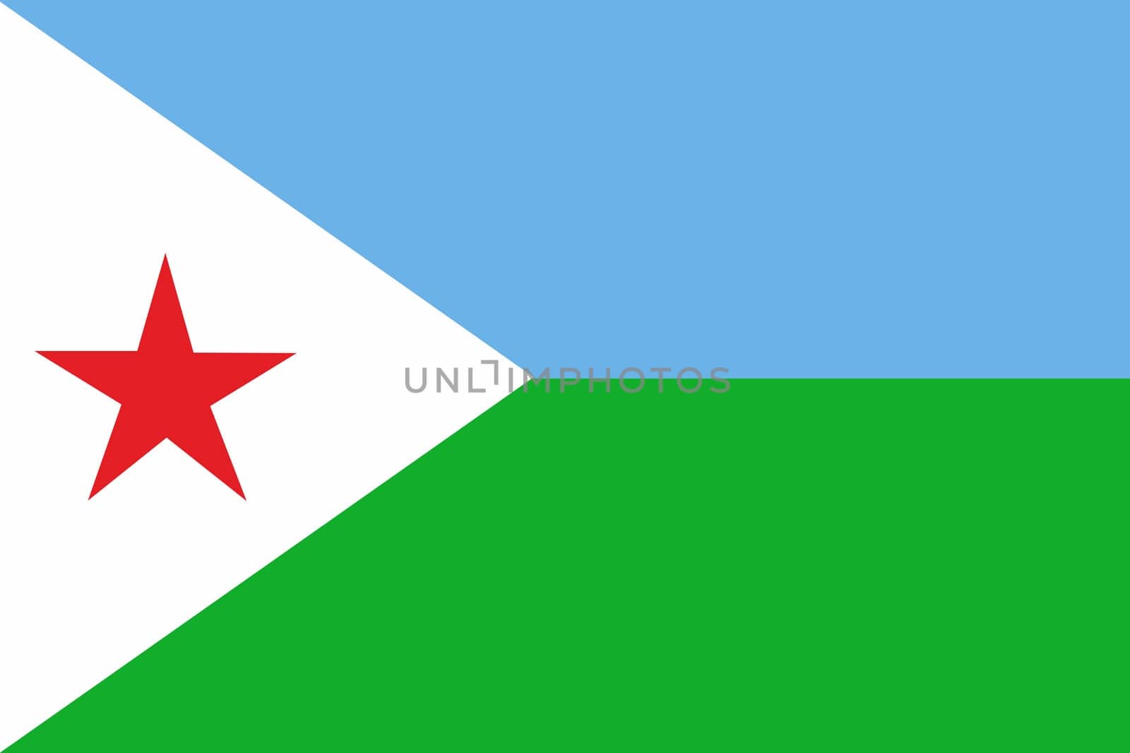 flag of Djibouti. National flag of Djibouti. Djibouti national flag. African country. illustration