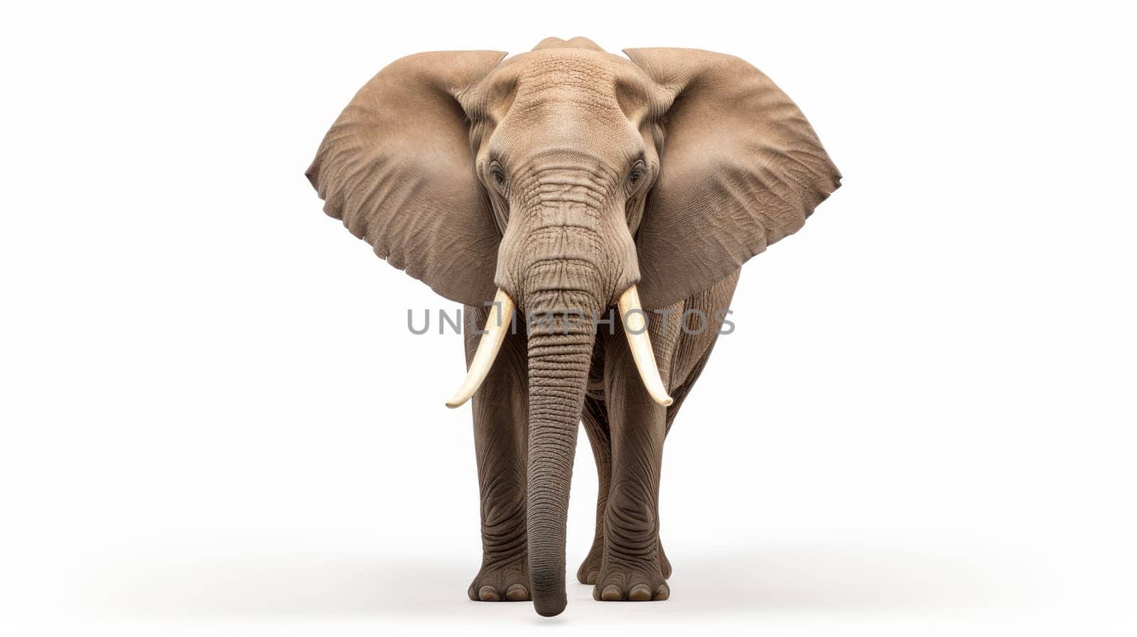 Big Elephant isolated on white background. artificial art