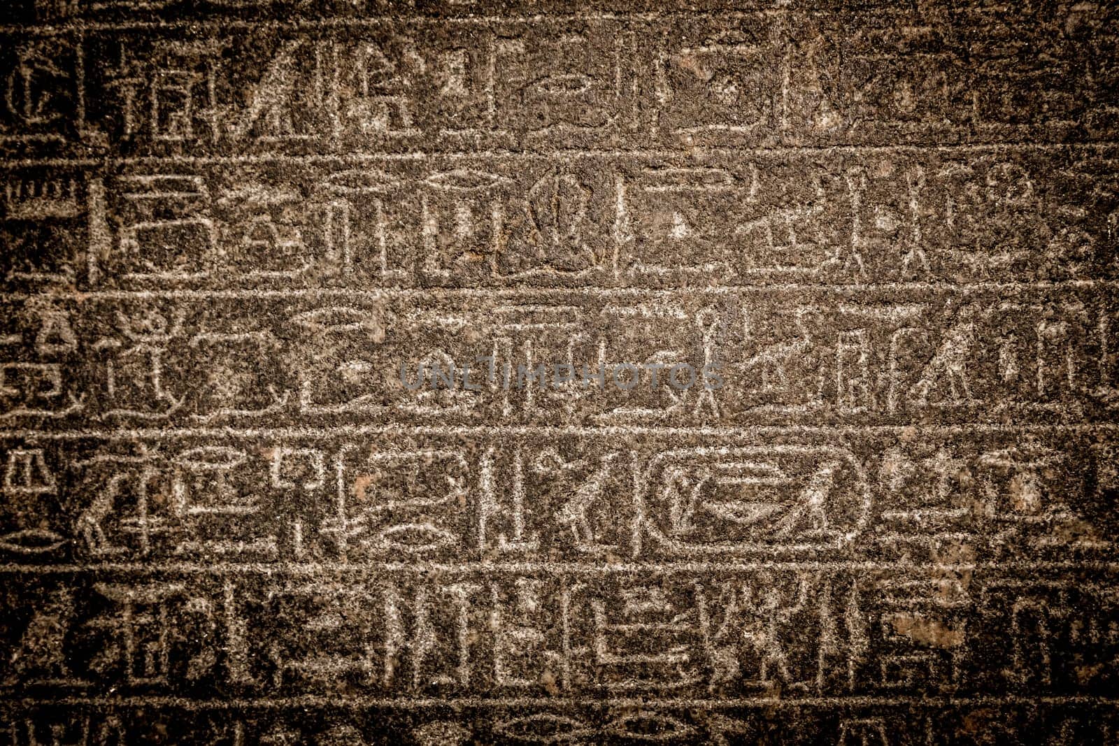 Ancient Egyptian hieroglyphics. Vintage background