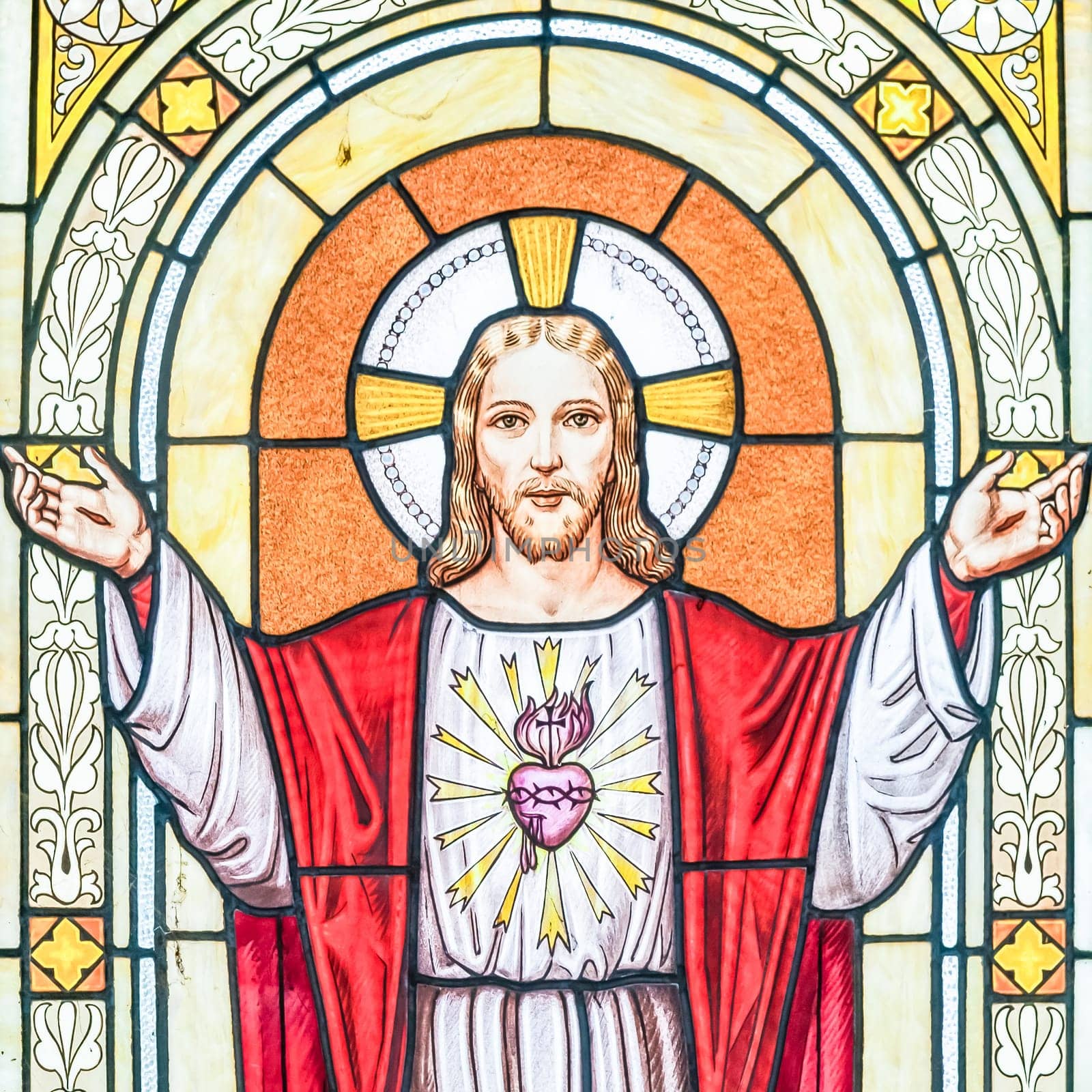 Jesus Christ light. Symbol of love, faith, peace, spiritual resurrection