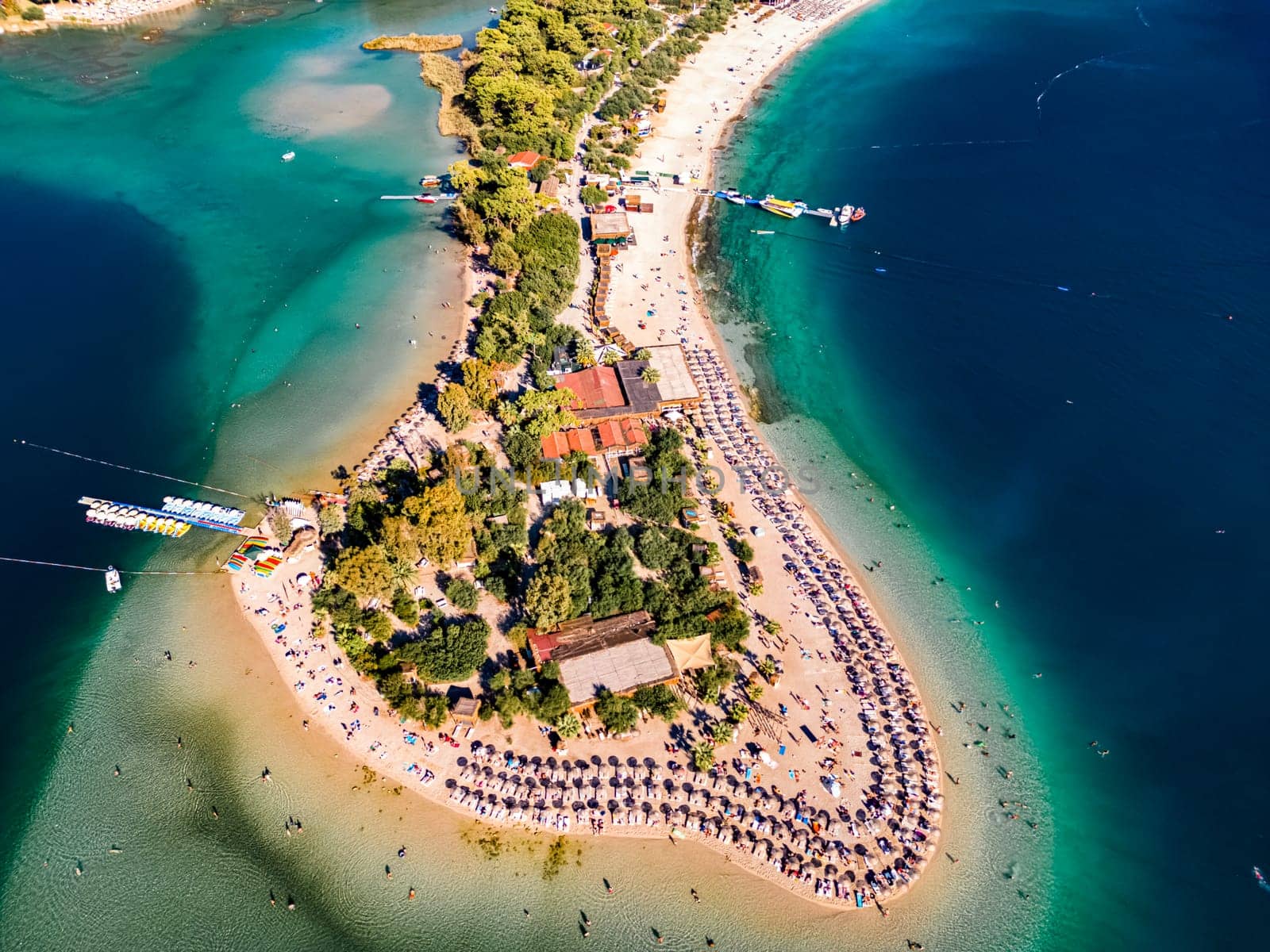 Aerial view of Oludeniz in district of Fethiye, Mugla Province, Turkey