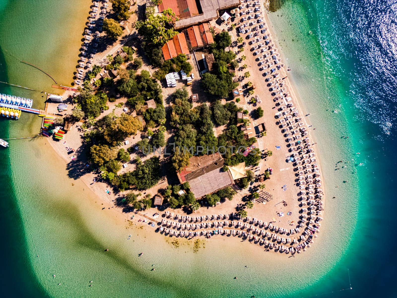 Aerial view of Oludeniz in district of Fethiye, Mugla Province, Turkey