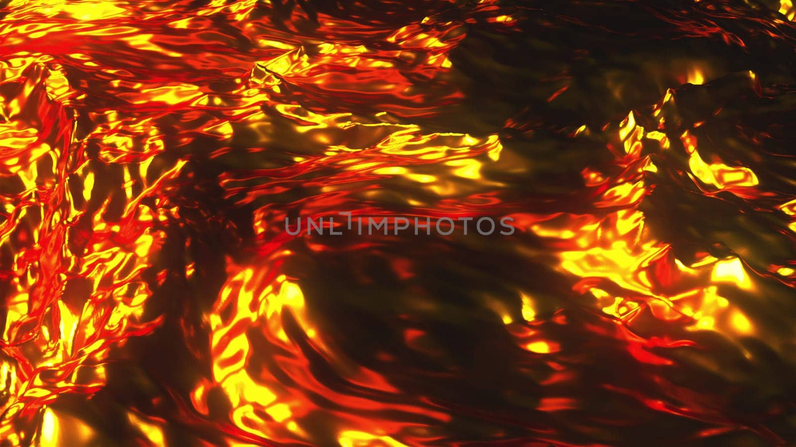Abstract golden wave. Computer generated 3d render