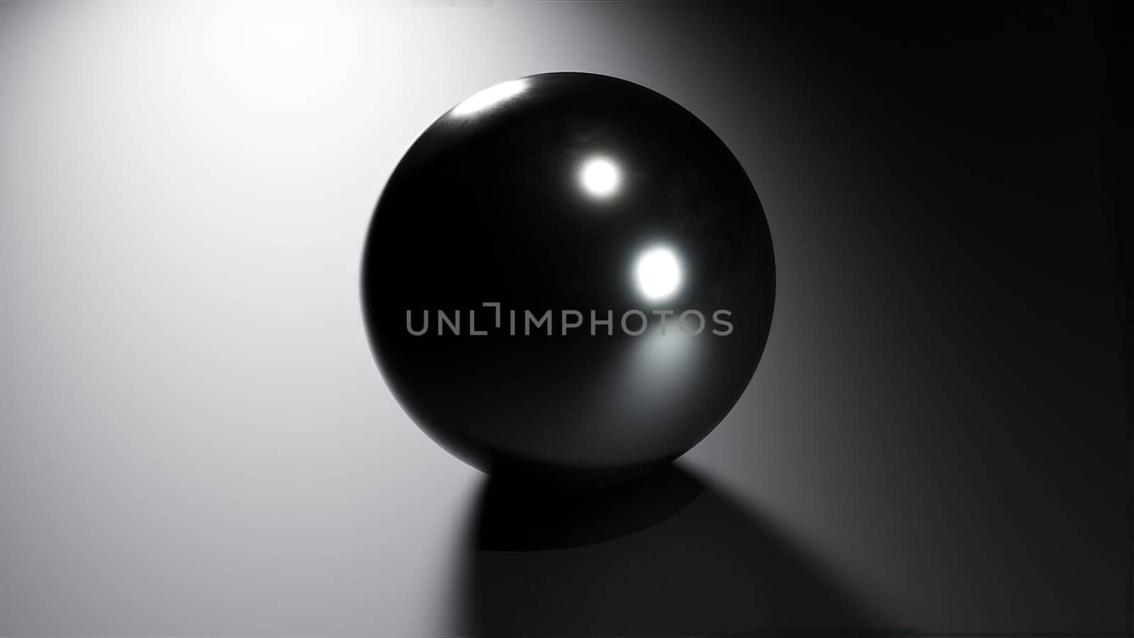 Abstract silver sphere. Computer generated 3d render