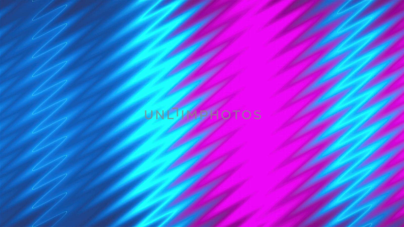 Zig zag neon lines. Computer generated 3d render