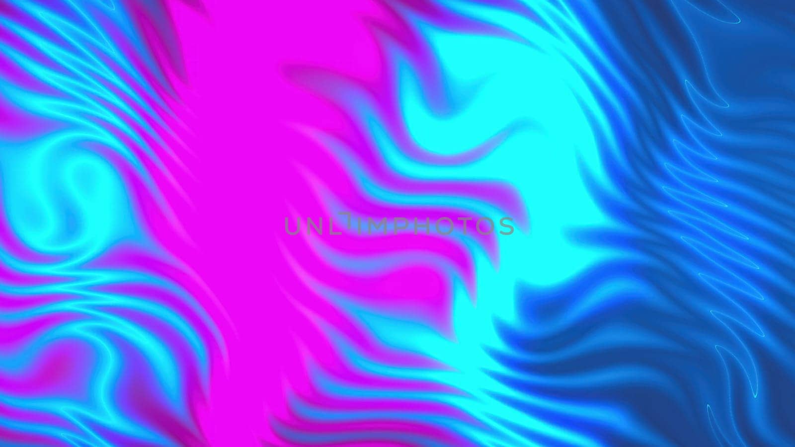 Waving neon lines. Computer generated 3d render